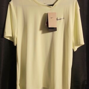 Nike Men's Light Yellow Dri-FIT Tee